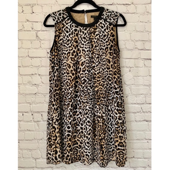 Rachel Zoe Midi silk Leopard Cheetah print Dress - Picture 2 of 8